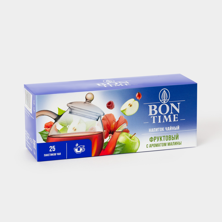 Чайный напиток «Bontime» «Фруктовый с ароматом малины», 25 пакетиков, 37,5 г