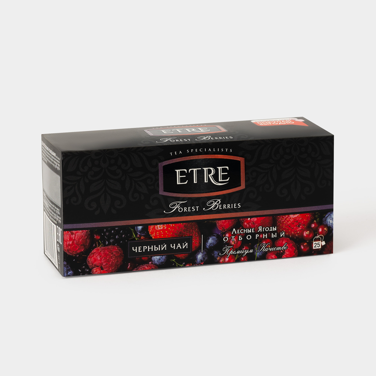 Чай черный «Etre» с лесными ягодами, 25 пакетиков