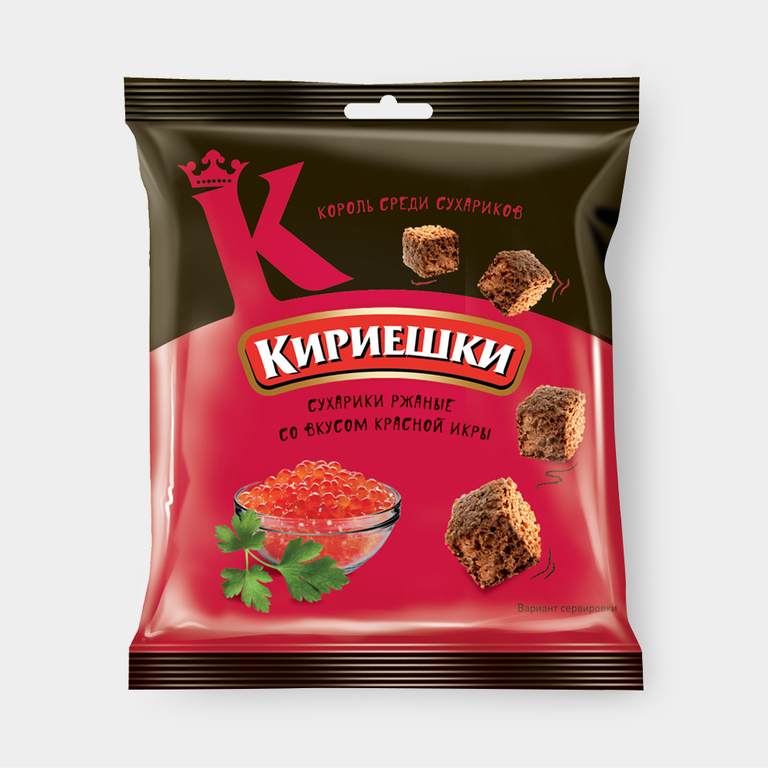 Сухарики «Кириешки» со вкусом красной икры, 40 г