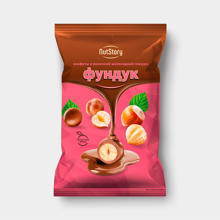 Конфеты «NutStory» «Фундук» в молочной шоколадной глазури