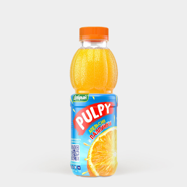 Напиток «Добрый» Pulpy из апельсина с мякотью, 450 мл
