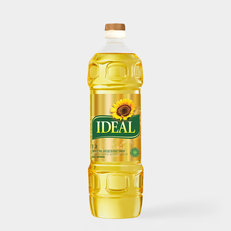 Масло подсолнечное «Ideal» рафинированное дезодорированное, 1 л
