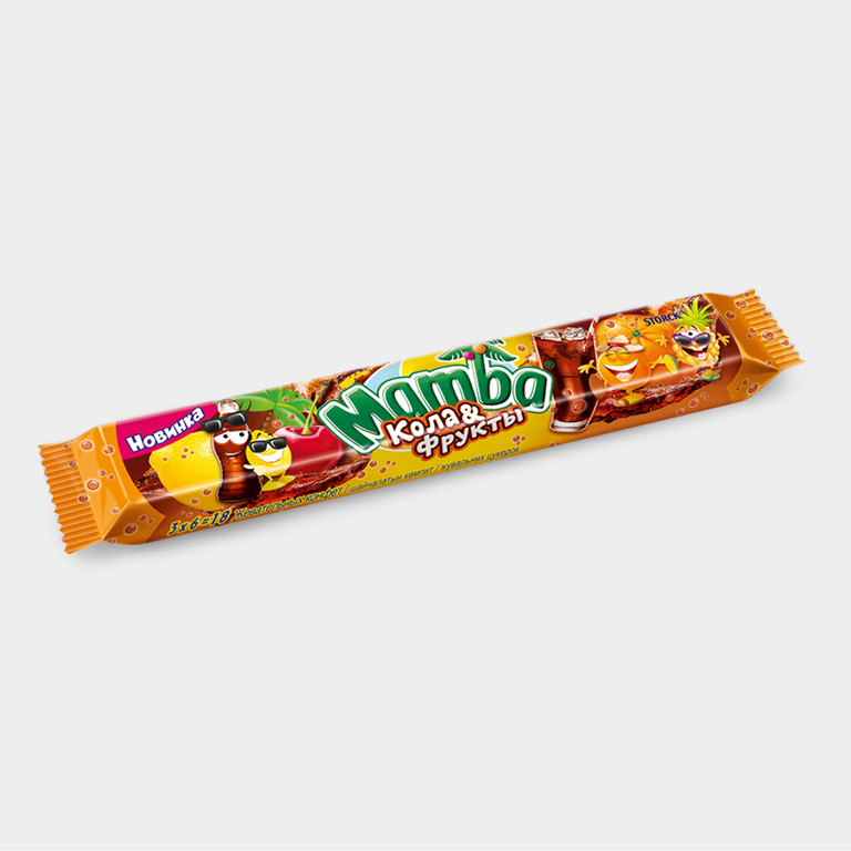 Жевательные конфеты «Mamba» со вкусом колы и фруктов, 79,5 г