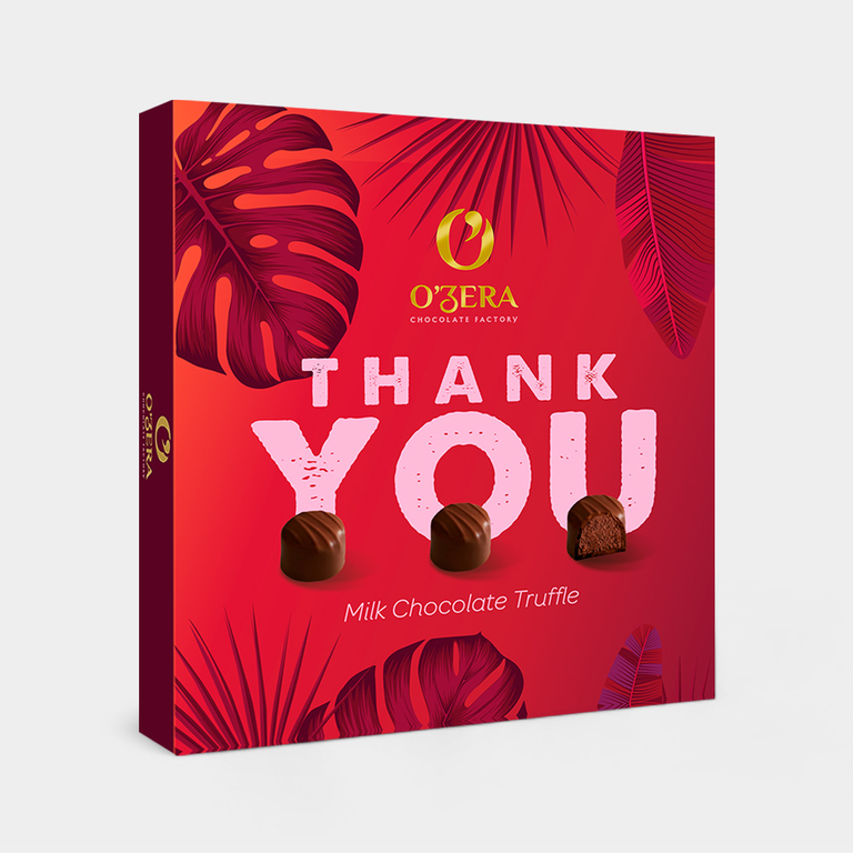 Шоколадные конфеты «O'Zera» «Thank You» трюфель в молочном шоколаде, 140 г