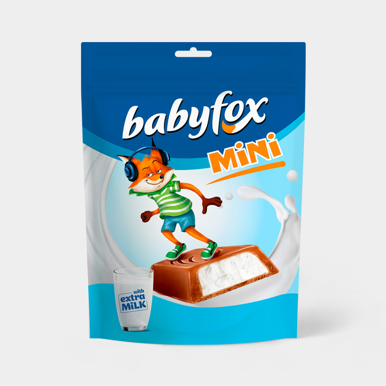 Конфеты «Babyfox mini» c молочной начинкой, 120 г