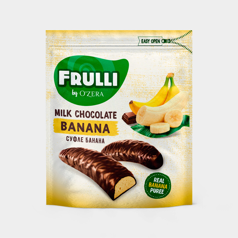 Конфеты «O'Zera» Frulli суфле банана в шоколаде, 125 г