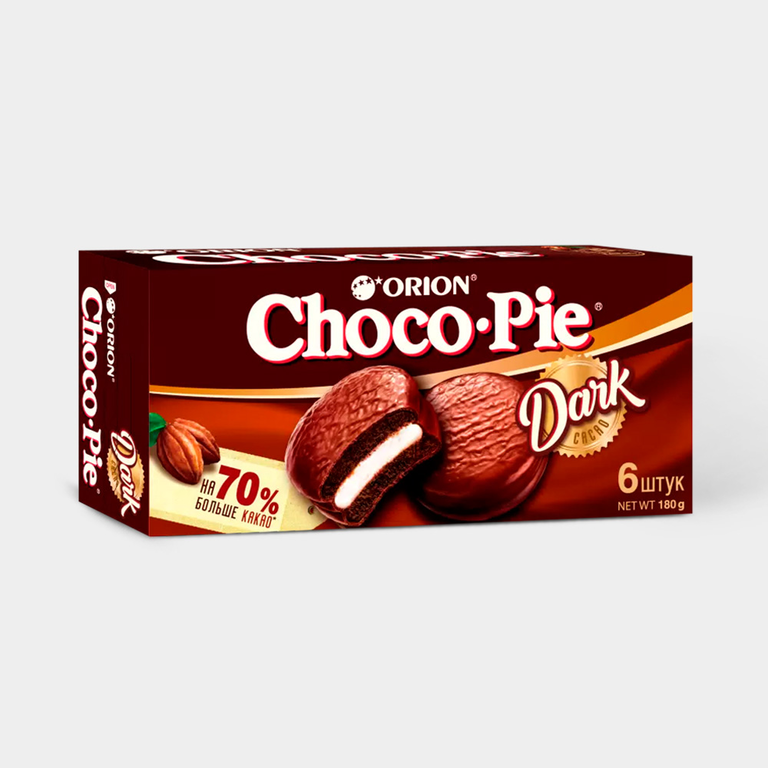 Печенье мягкое «Orion» Choco Pie Dark, 180 г