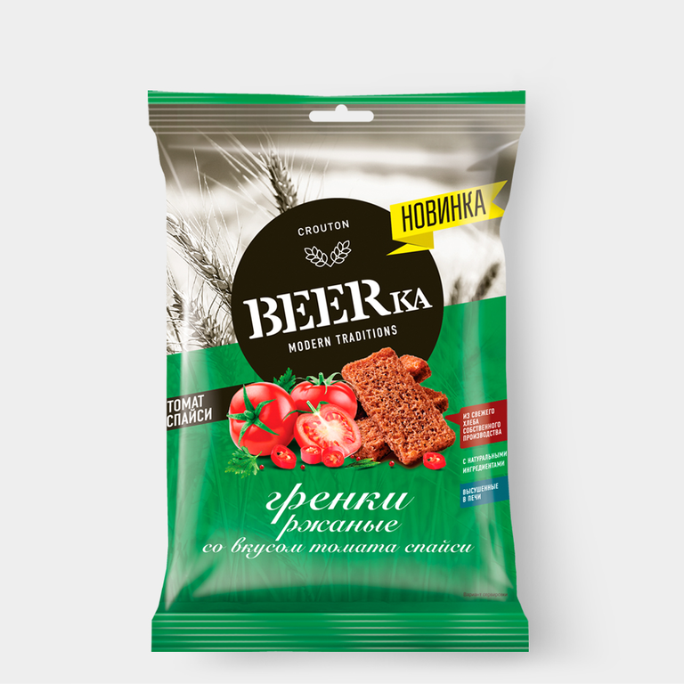 Гренки «Beerka» со вкусом томата спайси, 60 г