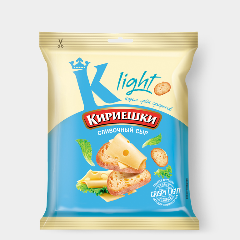 Сухарики «Кириешки Light» со вкусом сливочного сыра, 80 г