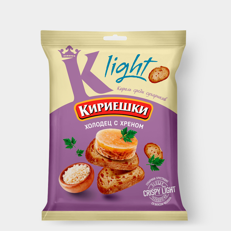 Сухарики «Кириешки Light» Холодец с хреном, 80 г