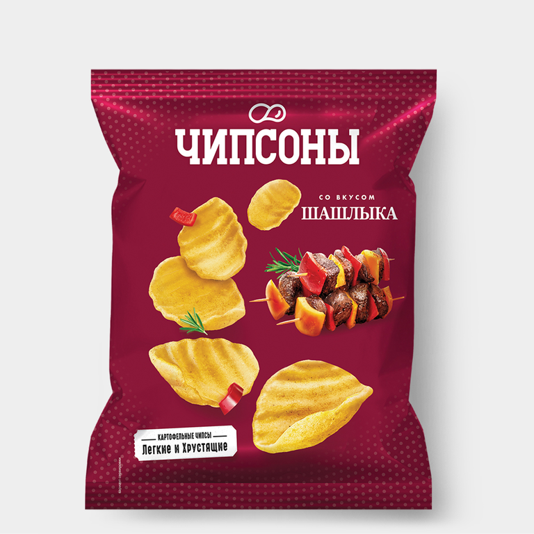 Чипсы «Чипсоны» со вкусом шашлыка, 40 г