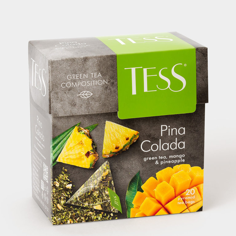 Чай зеленый «Tess» Pina Colada, 20 пирамидок