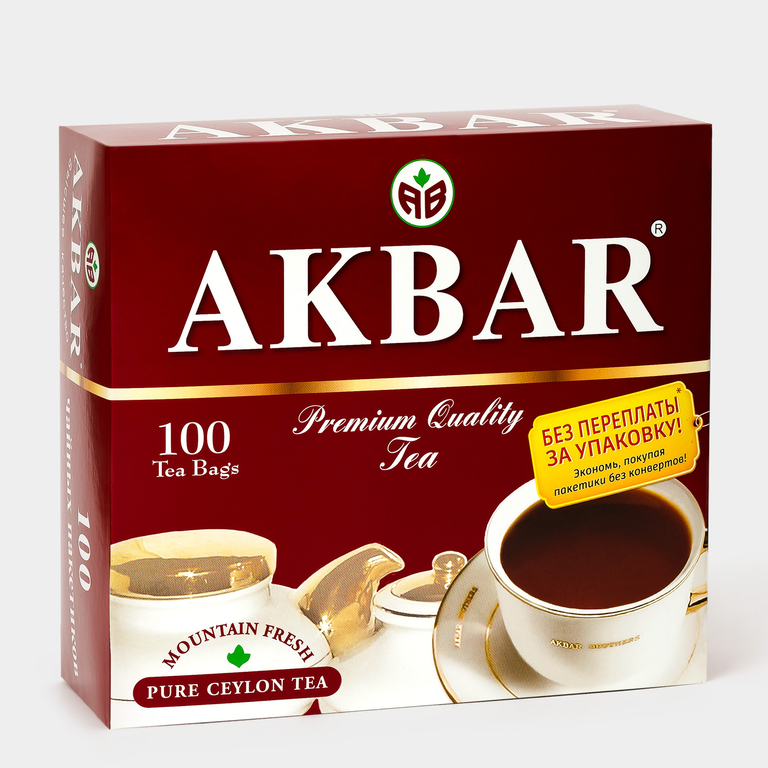 Чай черный «Akbar» 100 пакетиков, 200 г