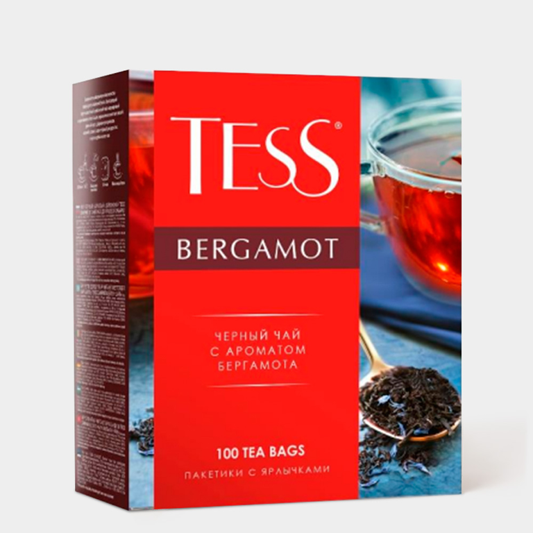 Чай черный «Тess» Bergamot, 100 пакетиков