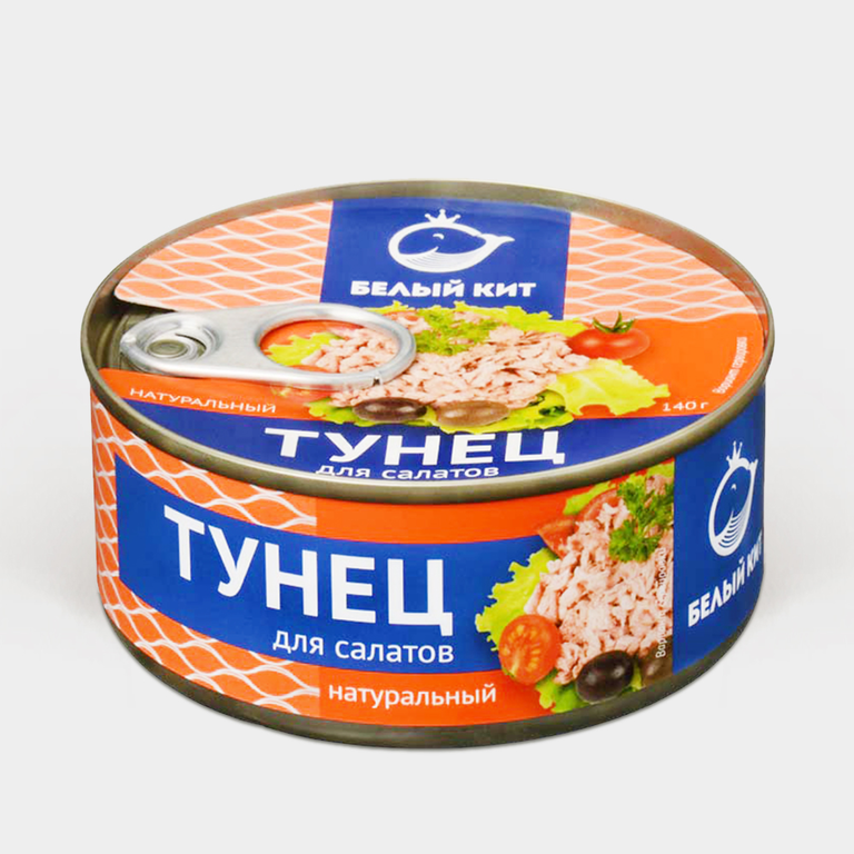 Тунец «Белый кит» для салатов, 140 г