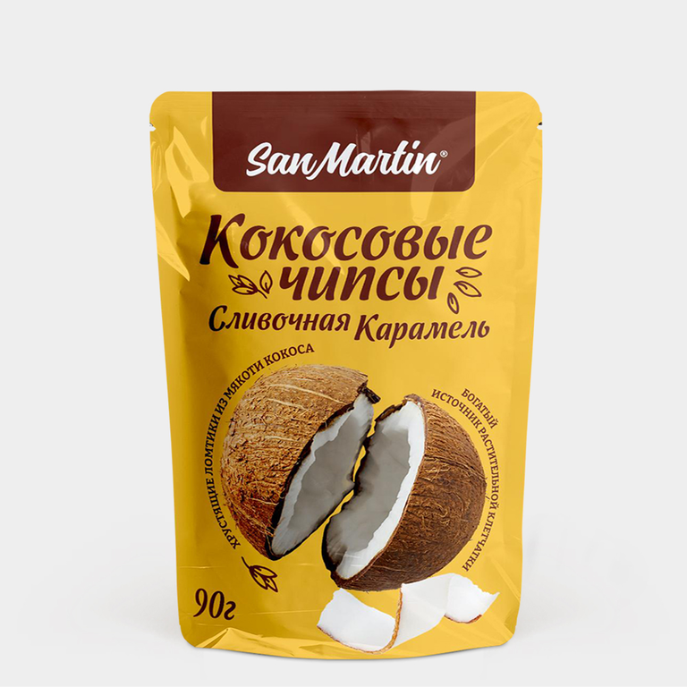 Чипсы кокосовые «San Martin» Сливочная карамель, 90 г