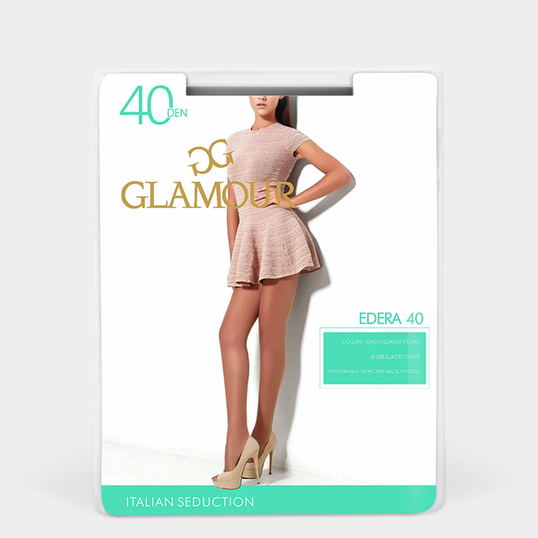 Колготки женские «Glamour Edera» 40 den, nero, size 2