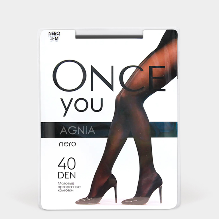 Колготки женские «Once You» Agnia 40 den, nero, размер 3