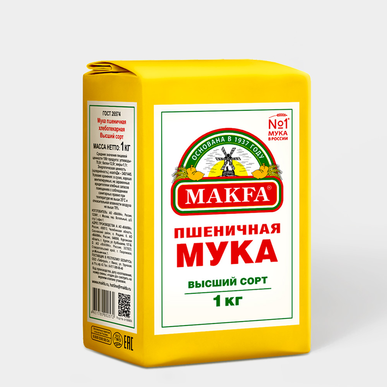 Мука пшеничная «Makfa», 1 кг