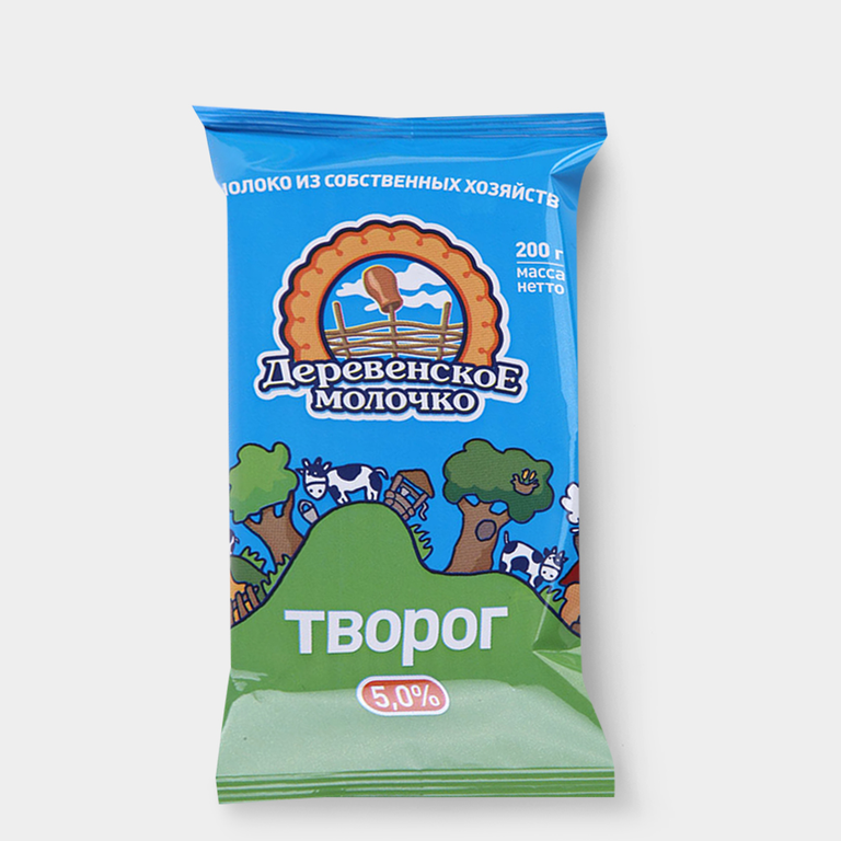 Творог 5% «Деревенское молочко», 200 г