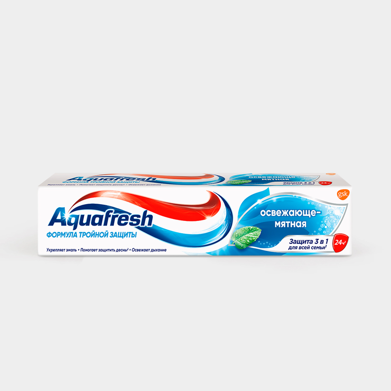 Зубная паста «Aquafresh» освежающе-мятная, 100 мл