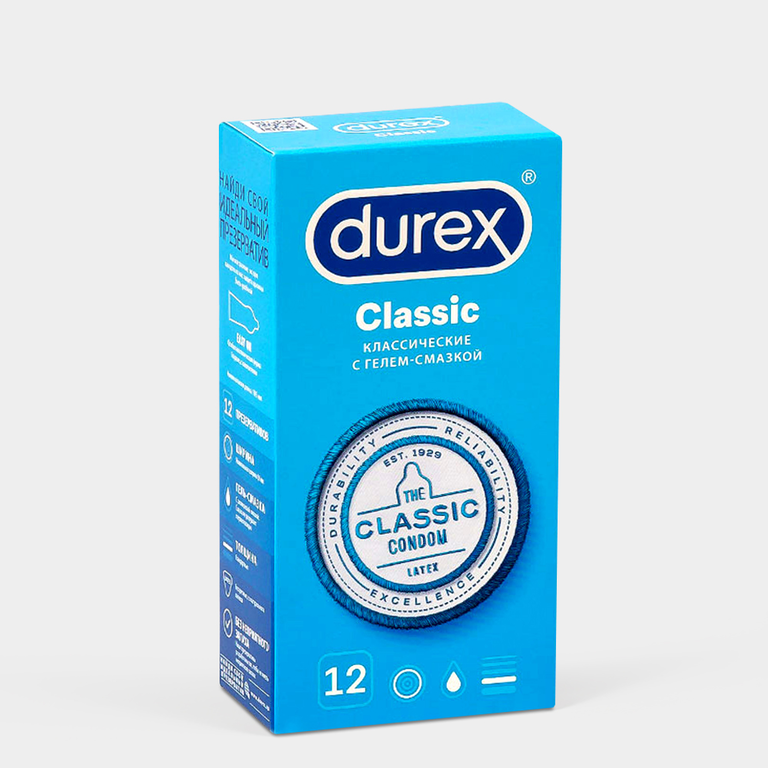 Презервативы «Durex» Classic, 12шт