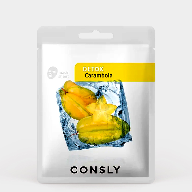 Тканевая маска «Consly» Detox с экстрактом карамболы, 20 мл