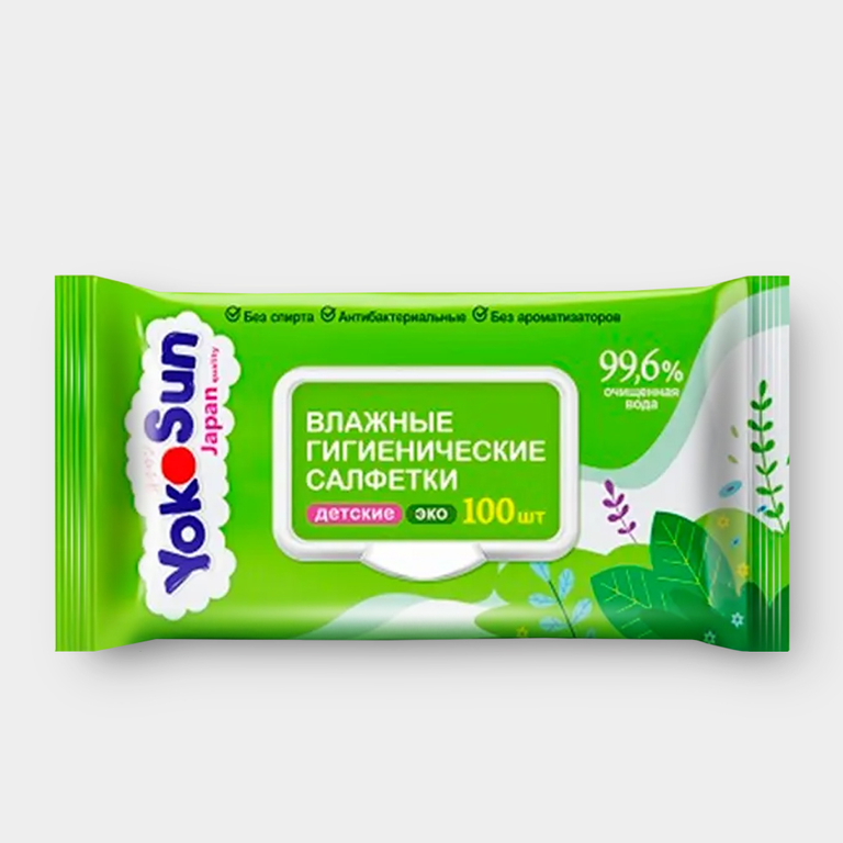 Салфетки влажные «YokoSun» Eco детские, 100 шт