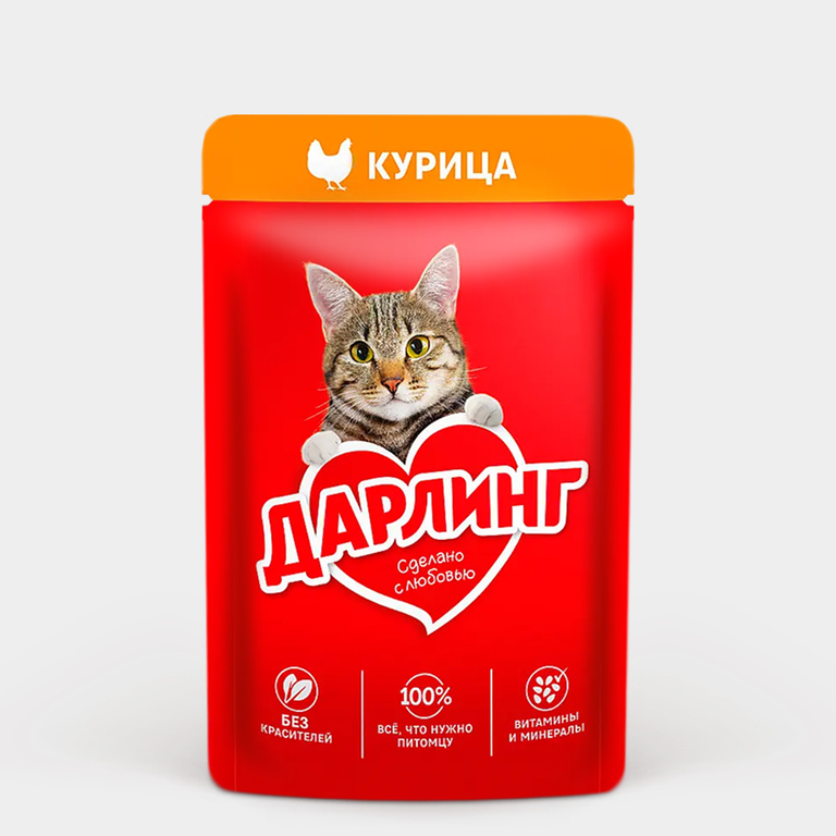 Корм для кошек «Дарлинг» Курица, 75 г