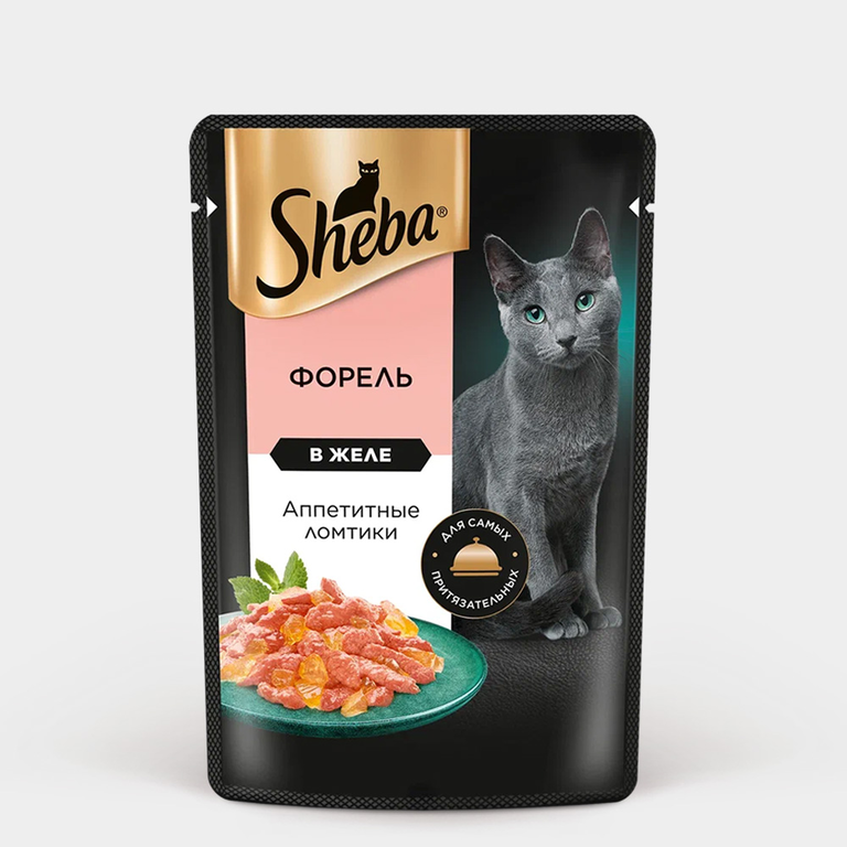 Влажный корм для кошек «Sheba» Форель, ломтики в желе, 75 г