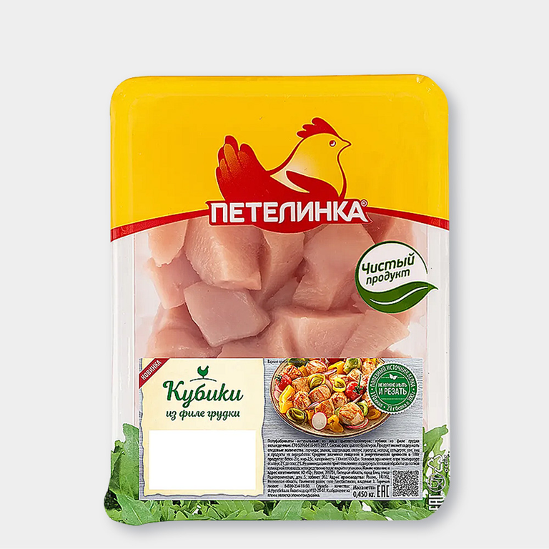 Кубики из филе грудки «Петелинка», 450 г