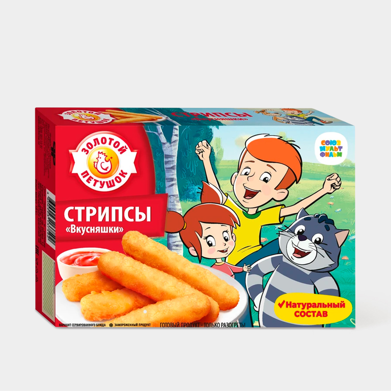 Стрипсы «Золотой петушок» «Вкусняшки» Простоквашино, 300 г