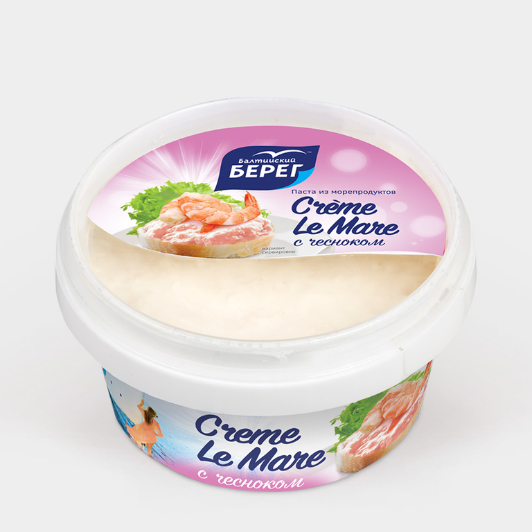 Паста из морепродуктов «Crème Le Mare» с чесноком, 150 г