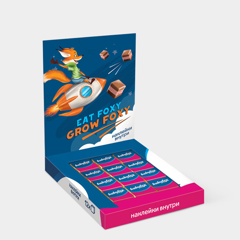 Шоколад «Babyfox» детский молочный с малиной, 90 г