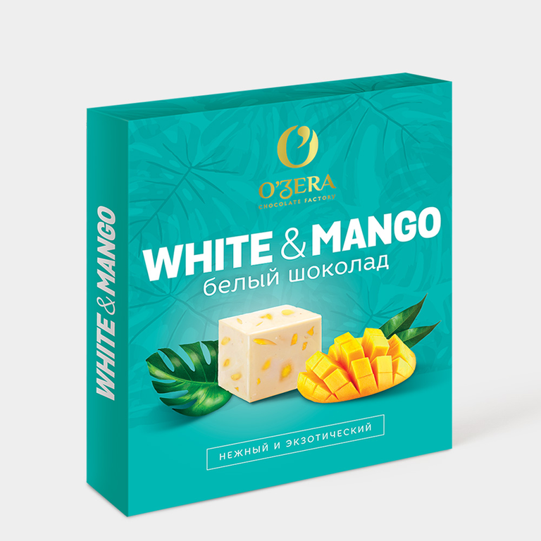 Белый шоколад «O'Zеra» White & Mango, 90 г