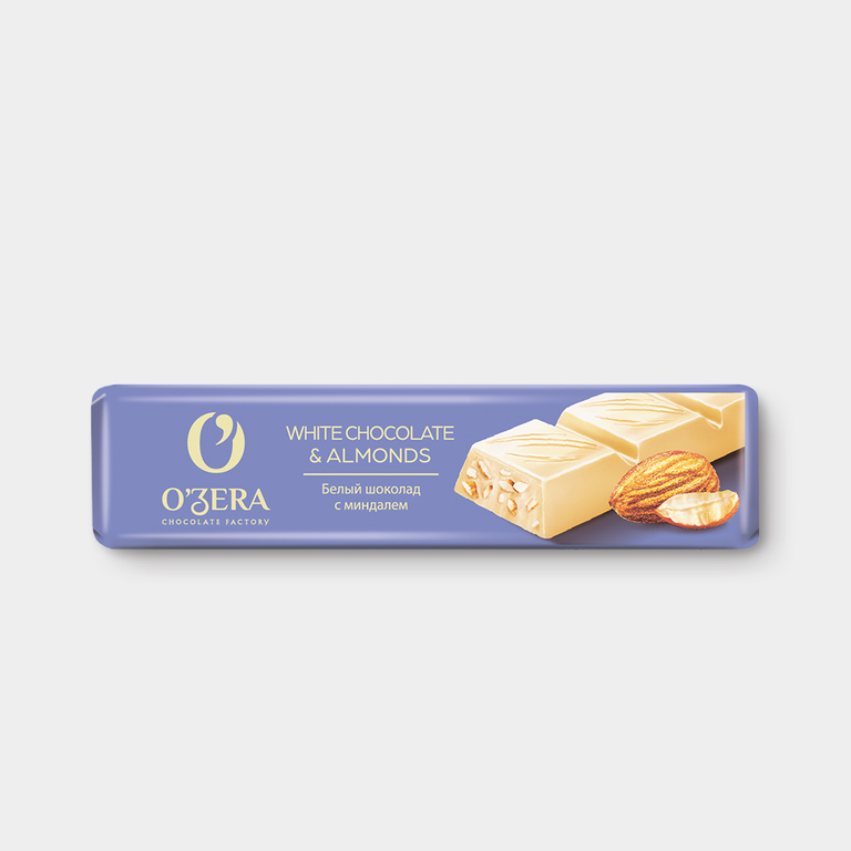 Шоколадный батончик «O'Zera» White & Almonds, 45 г