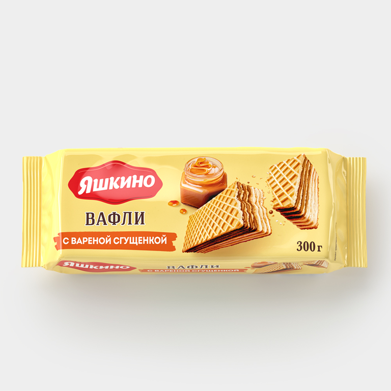 Вафли «Яшкино» с варёной сгущёнкой, 300 г