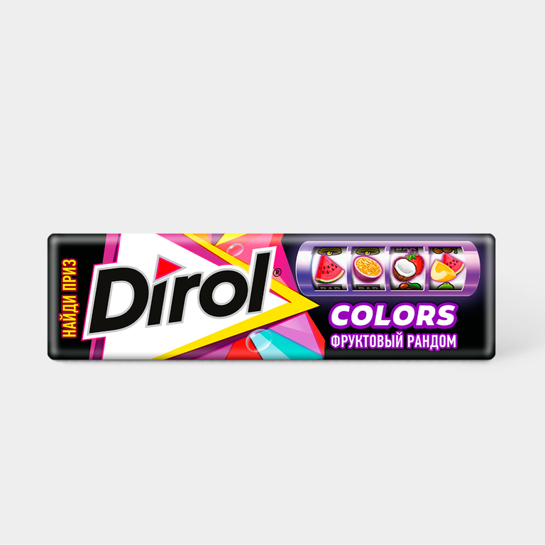 Жевательная резинка «Dirol» Colors, Фруктовый рандом, 13,6 г