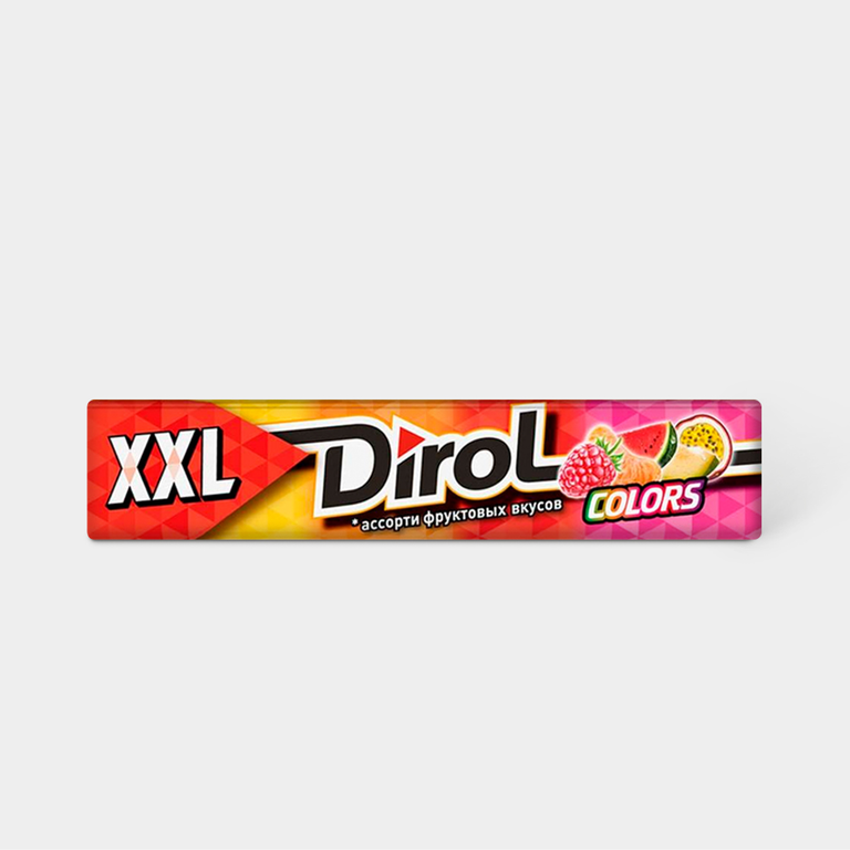 Жевательная резинка «Dirol Colors» XXL, фруктовое ассорти, 19 г