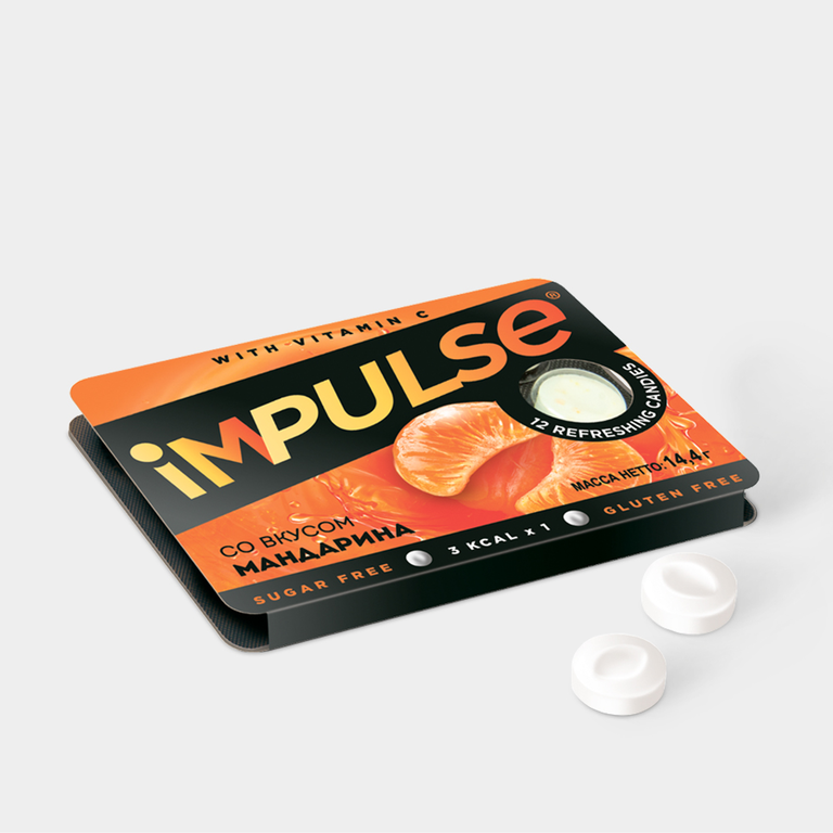 Пастилки «IMPULSE» со вкусом мандарина, 14,4 г