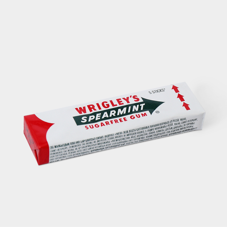 Жевательная резинка «Wrigley`s  Spearmint» с ароматом мяты без сахара, 13 г