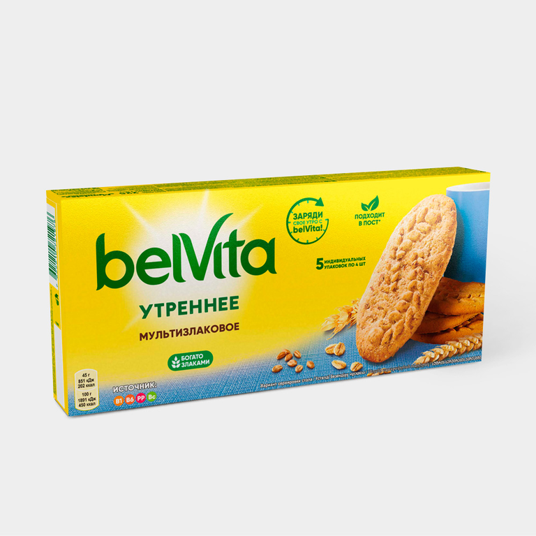 Печенье «BelVita» Утреннее мультизлаковое, 225 г