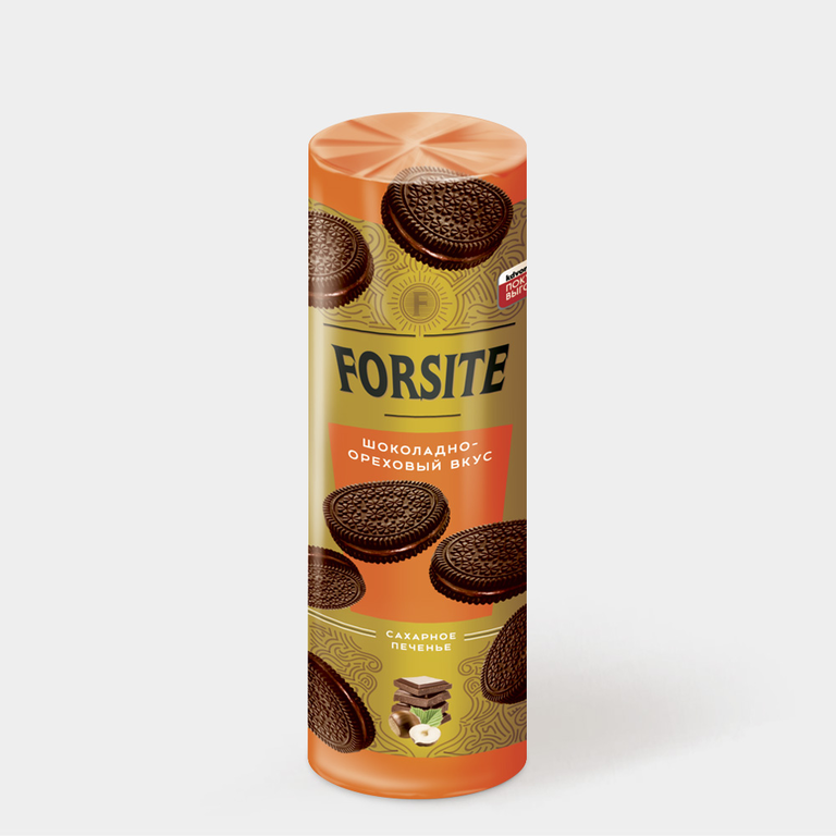 Печенье-сэндвич «Forsite» с шоколадно-ореховым вкусом, 220 г