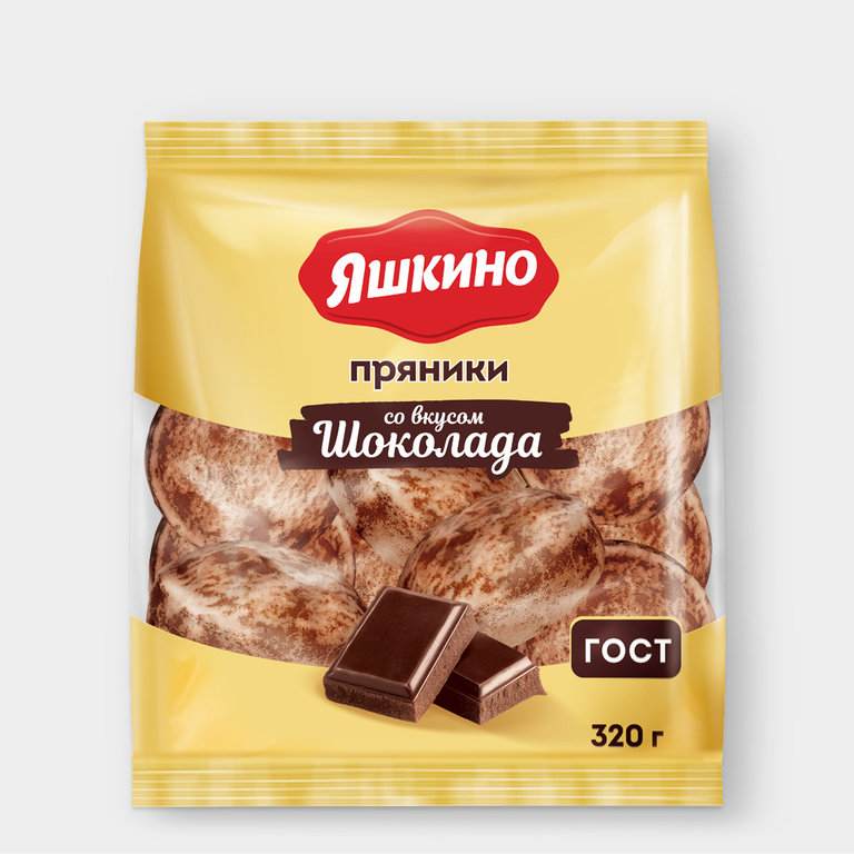 Пряники «Яшкино» с шоколадным вкусом, 320 г