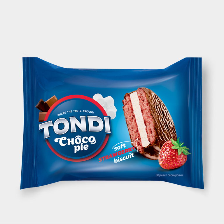 Choco Pie «Tondi» Клубничный, 30 г