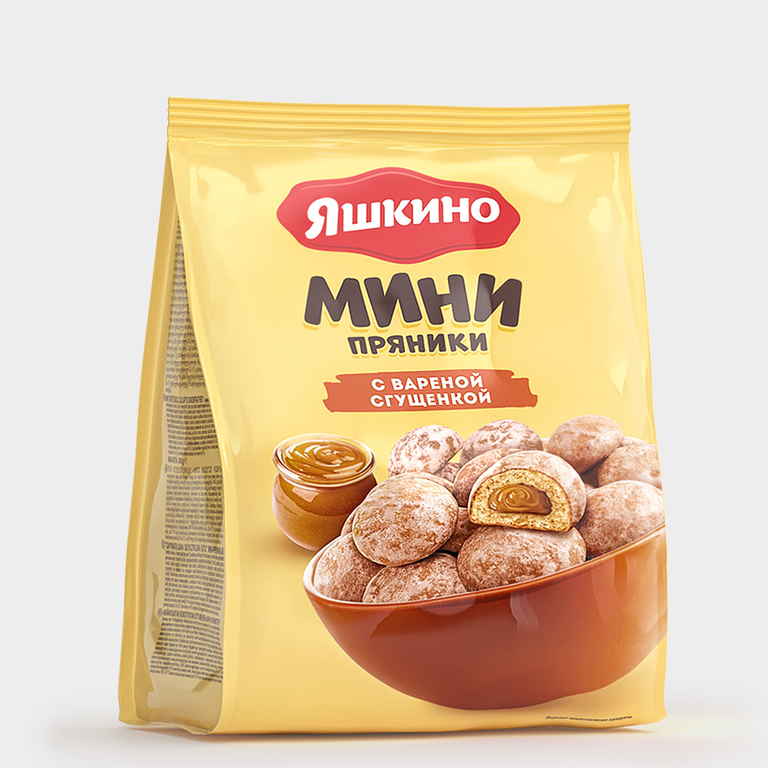 Мини-пряники «Яшкино» с вареной сгущенкой, 300 г