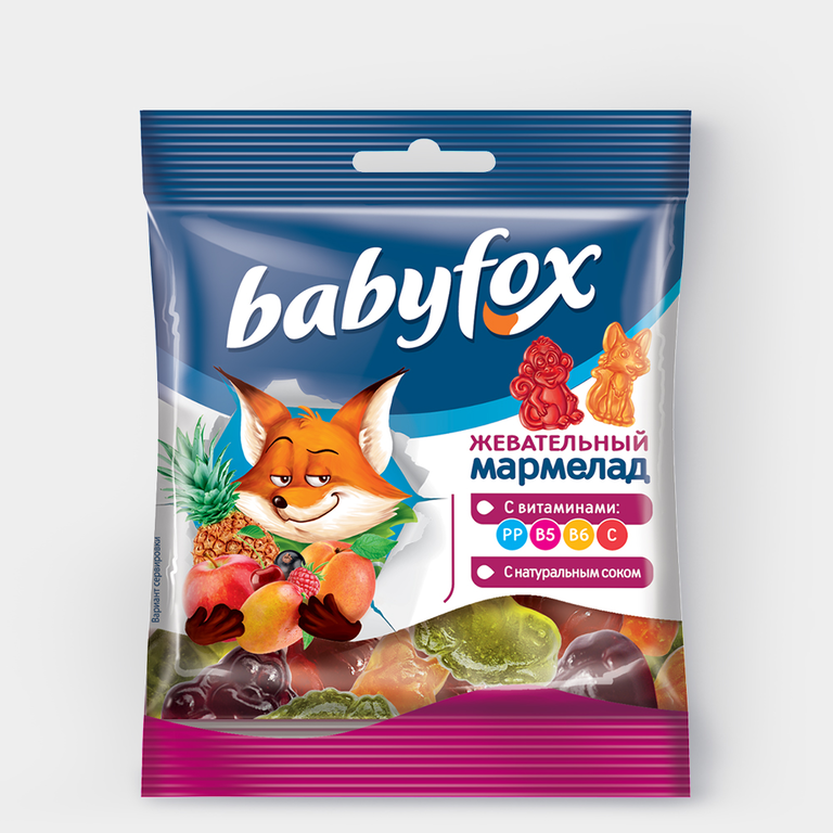 Мармелад жевательный «Babyfox» с витаминами, 30 г