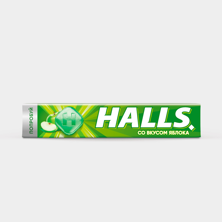 Карамель леденцовая «Halls» со вкусом яблока, 25 г