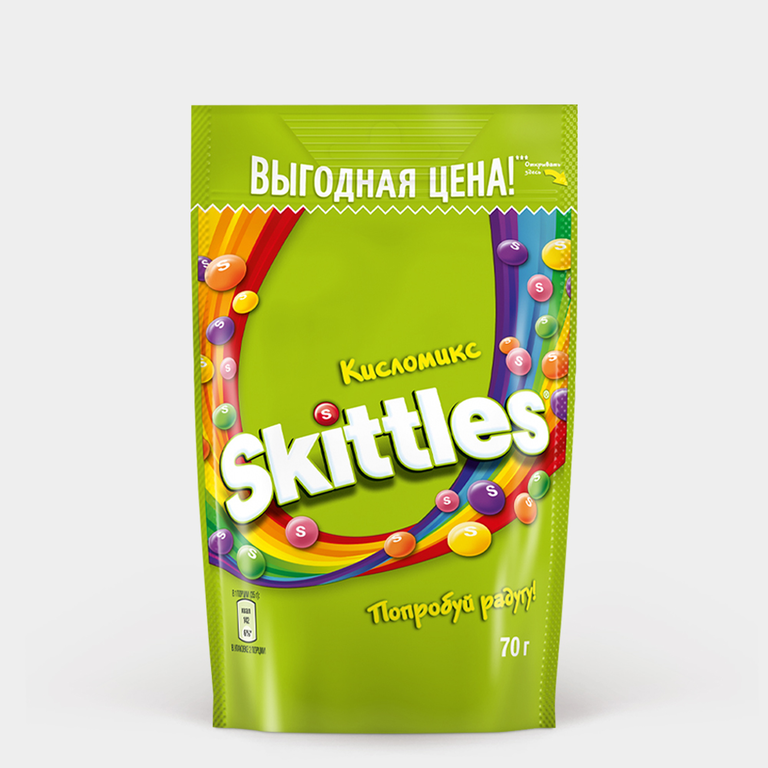 Драже фруктовые «Skittles» Кисломикс, 70 г