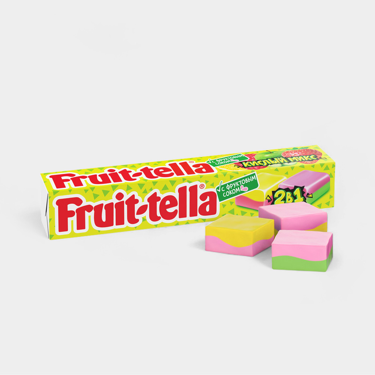 Жевательные конфеты «Fruittella» Кислый микс 2 в 1, 41 г